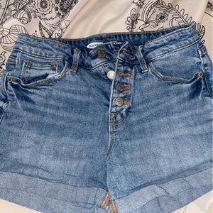 Size 0 Old Navy high rise jean shorts